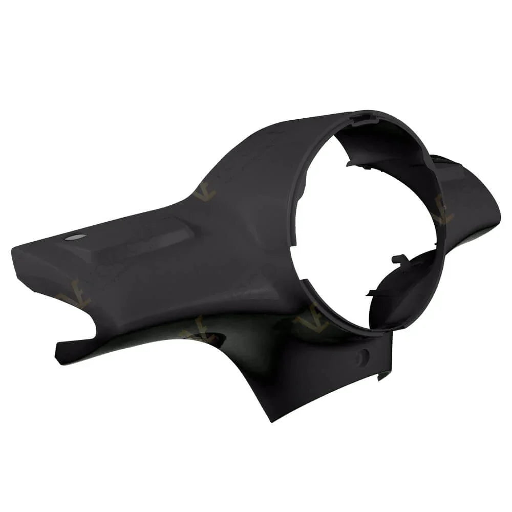 Black Headlight Cover for Veleco Cristal – black headlight cover, front view