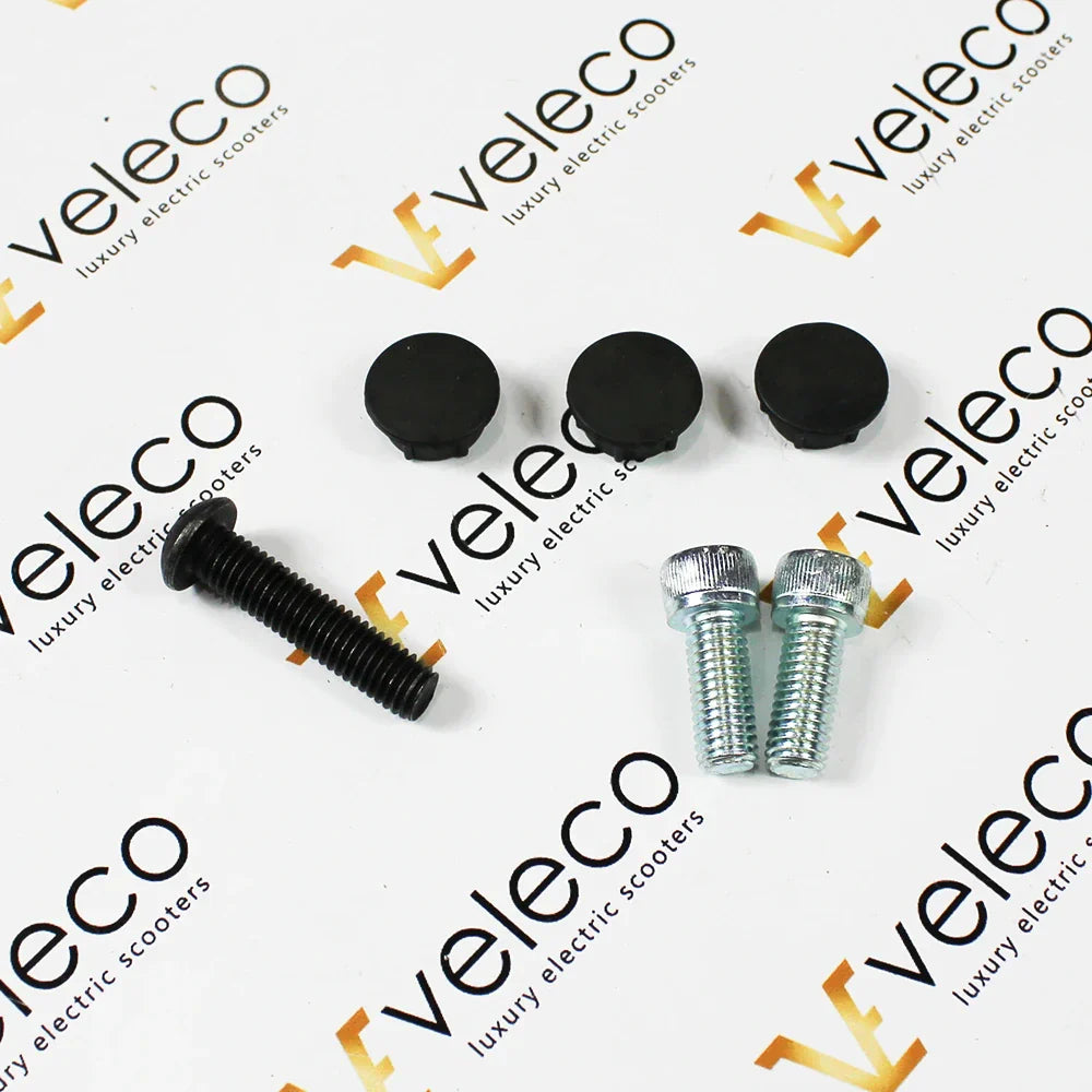 Set of Screws and Plugs for the Armrest for Veleco Cristal – screws and plugs set, top view