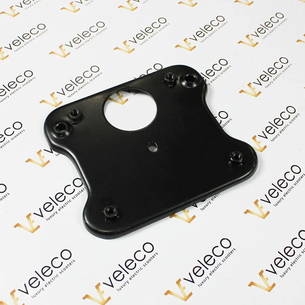 Front Mudguard Frame Connector for Veleco Cristal – black metal plate with holes