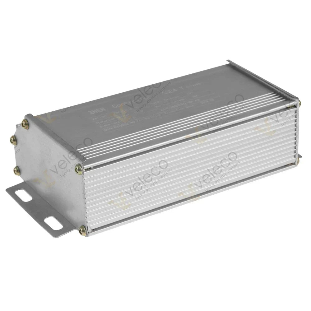 Controller for Veleco Cristal – silver controller, angled view