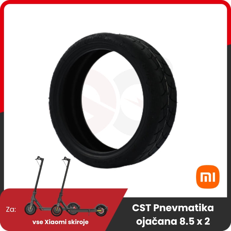 Outer Tire 8.5 x 2 CST for Xiaomi – front view, plain black