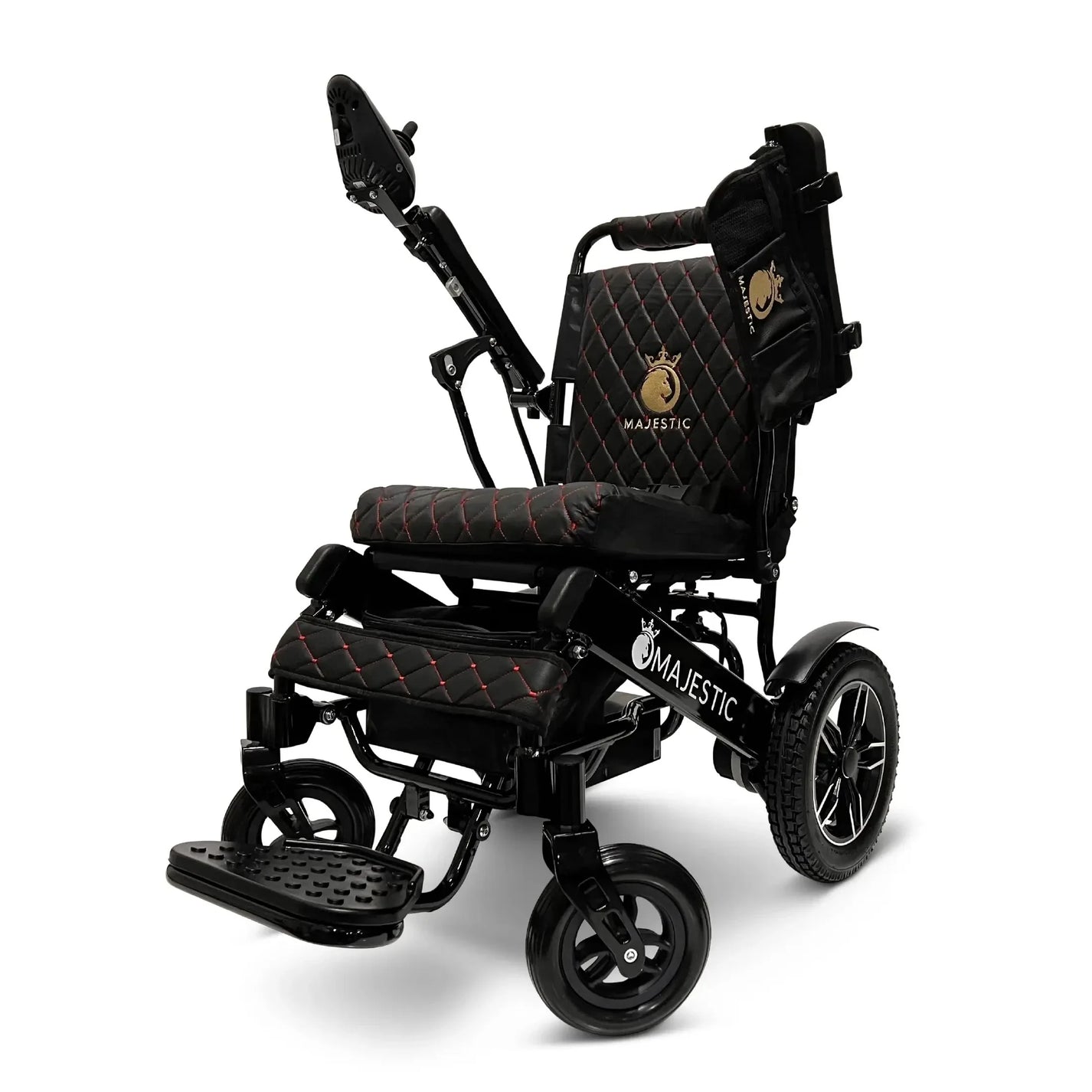 Electric wheelchair ComfyGO Majestic IQ 8000 – black quilted seat variant