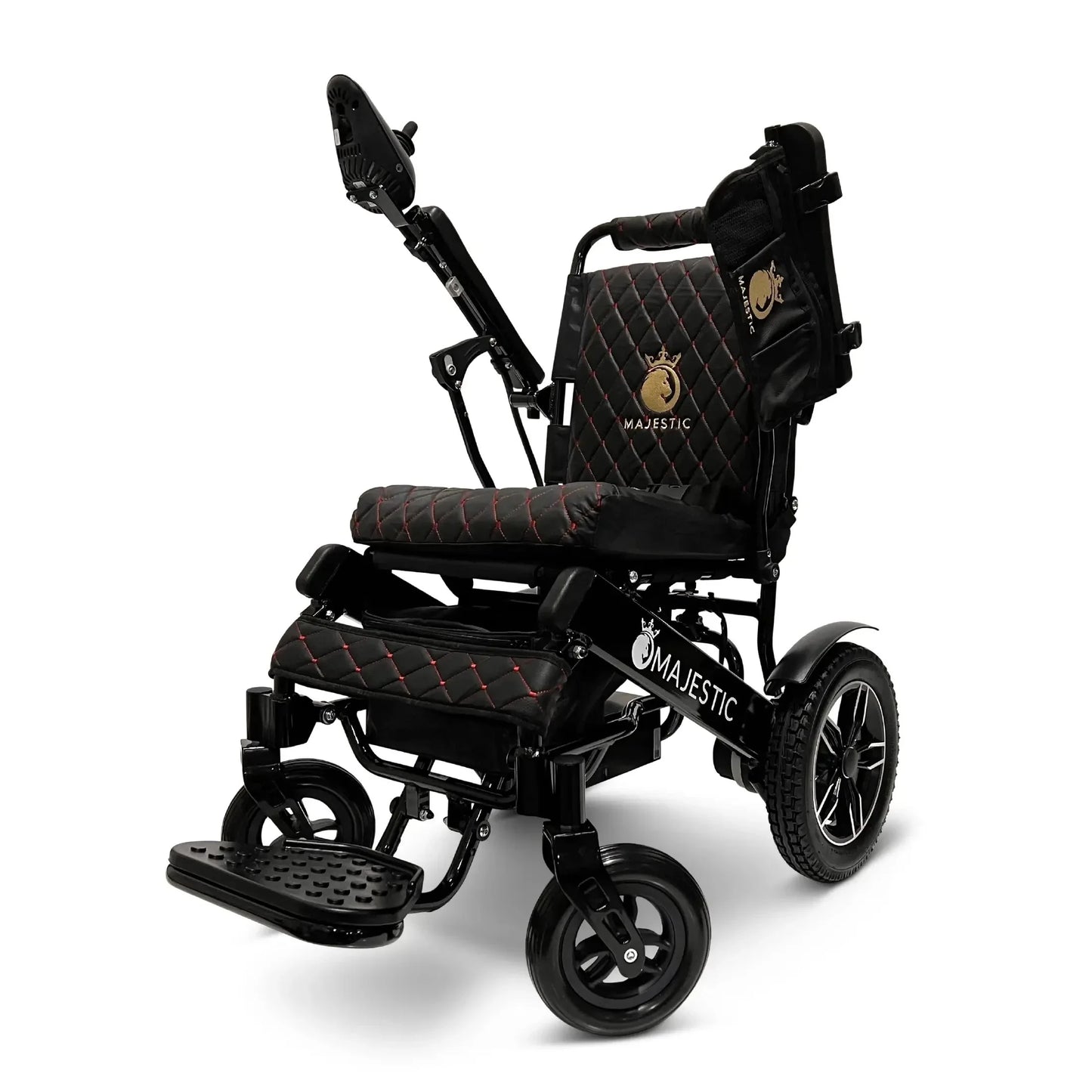 Electric wheelchair ComfyGO Majestic IQ 8000 – black quilted seat variant