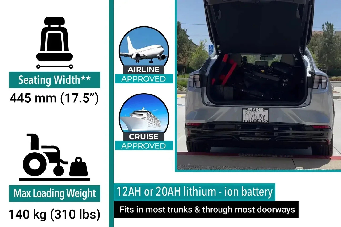 Electric wheelchair ComfyGO X-9 – dimensions, approvals, and fits in car trunk