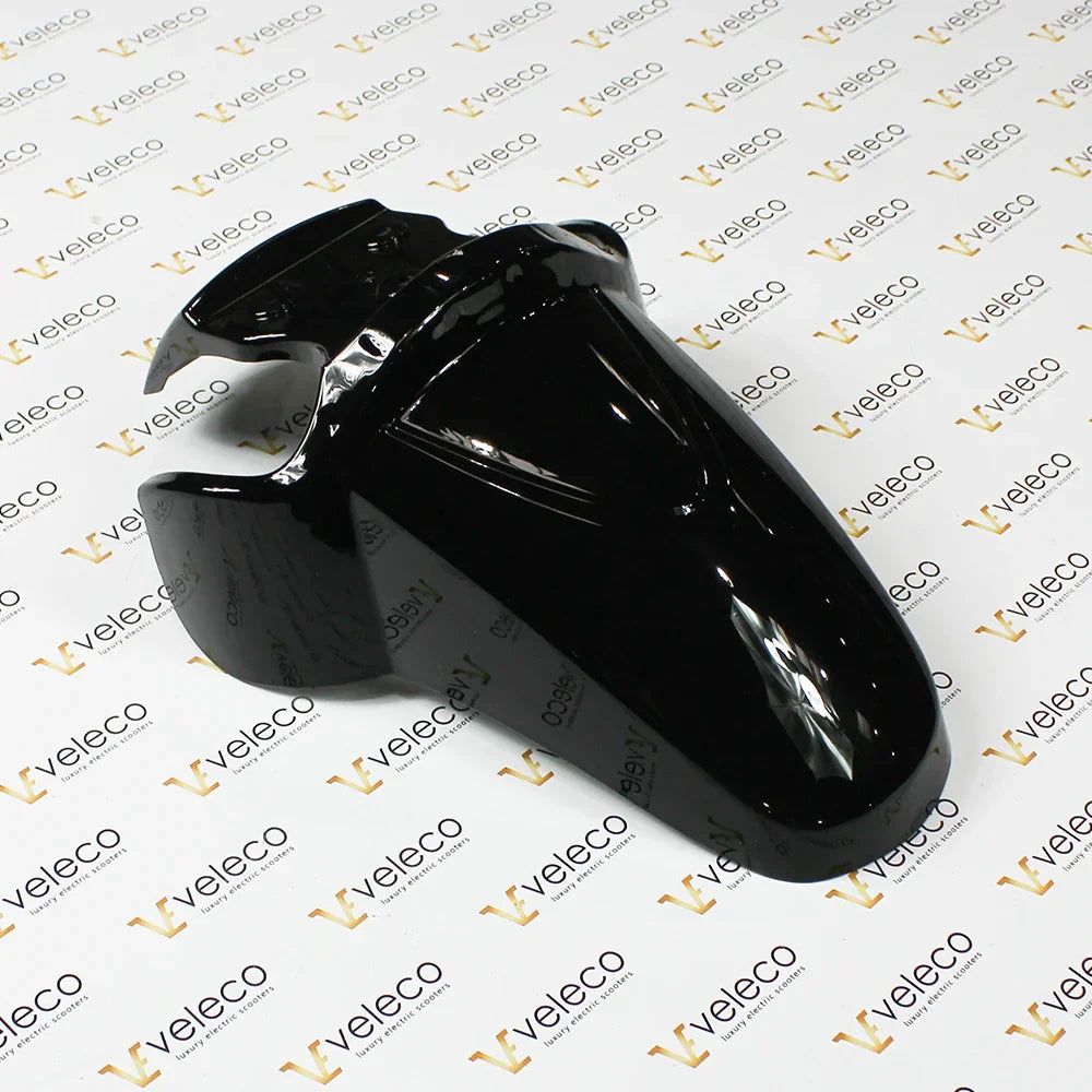 Black Front Fender for Veleco Draco – black front fender, angled view