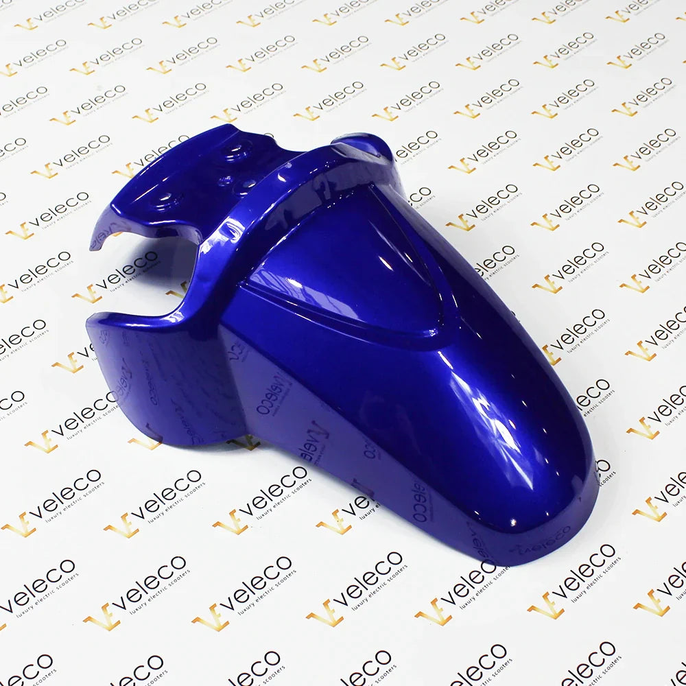 Blue Front Fender for Veleco Draco – blue front fender, angled view