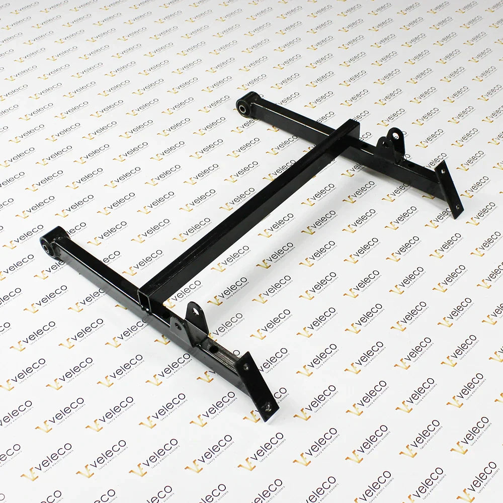Rear Swingarm for Veleco Draco – black metal rear swingarm, angled view