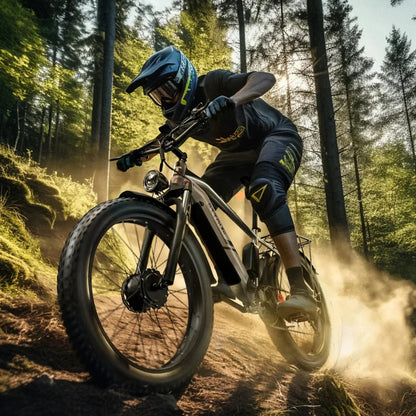 Electric Bike Duotts F26 features a sleek design, large tires, and a rugged build for off-road adventures.