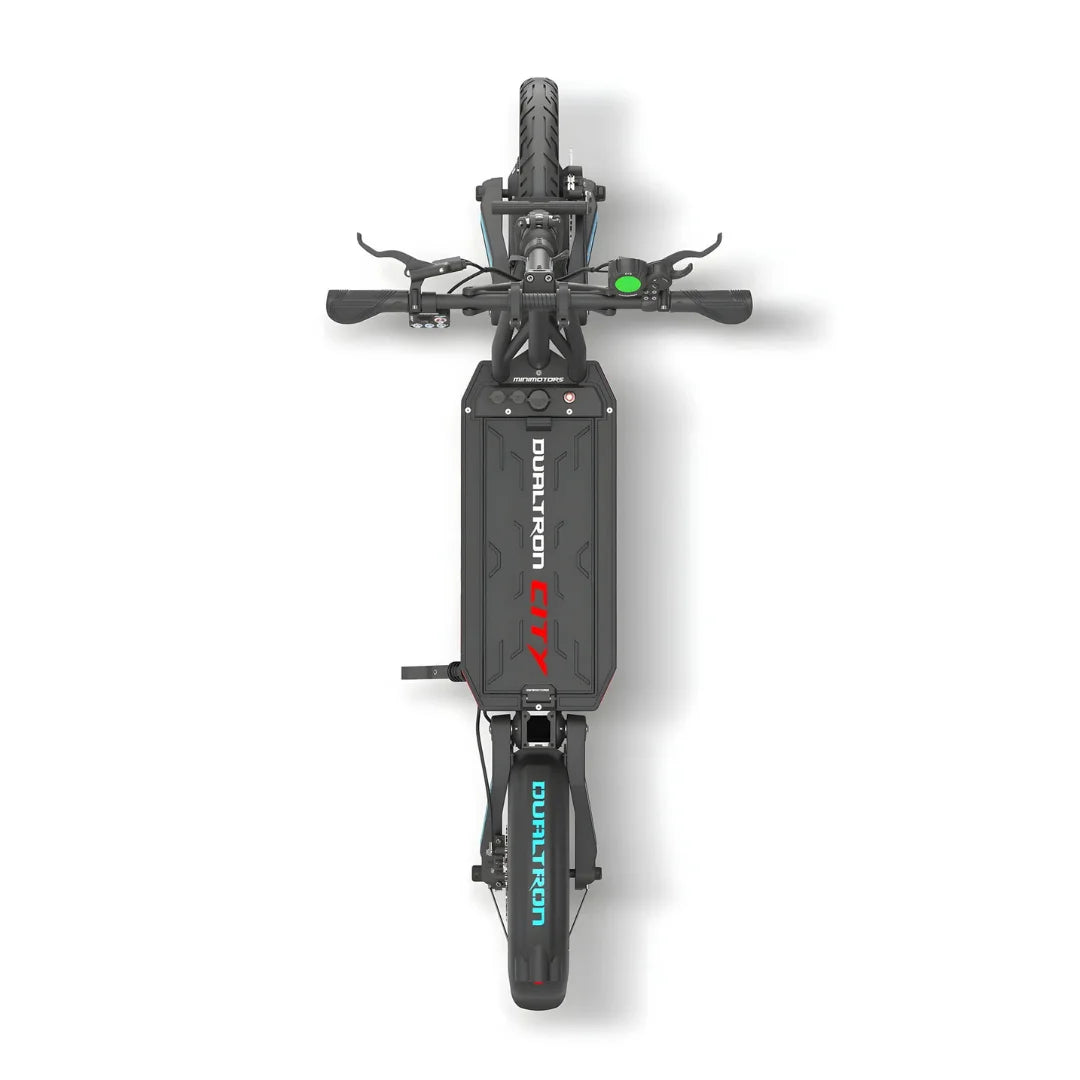 Electric Scooter Dualtron City, sleek design with a robust frame, featuring dual handles and vibrant accents.
