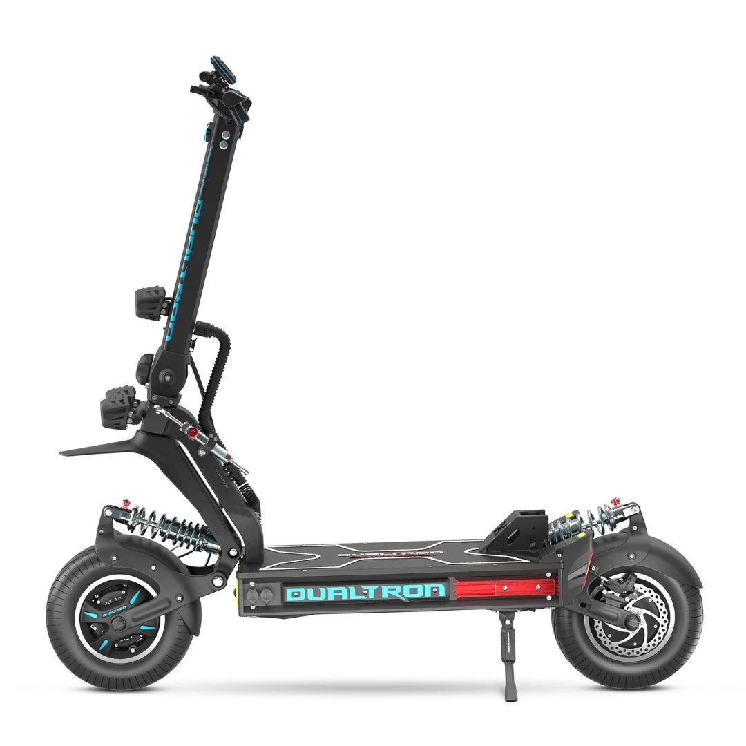 Side view of the Dualtron X Limited electric scooter, showing its sleek design and features