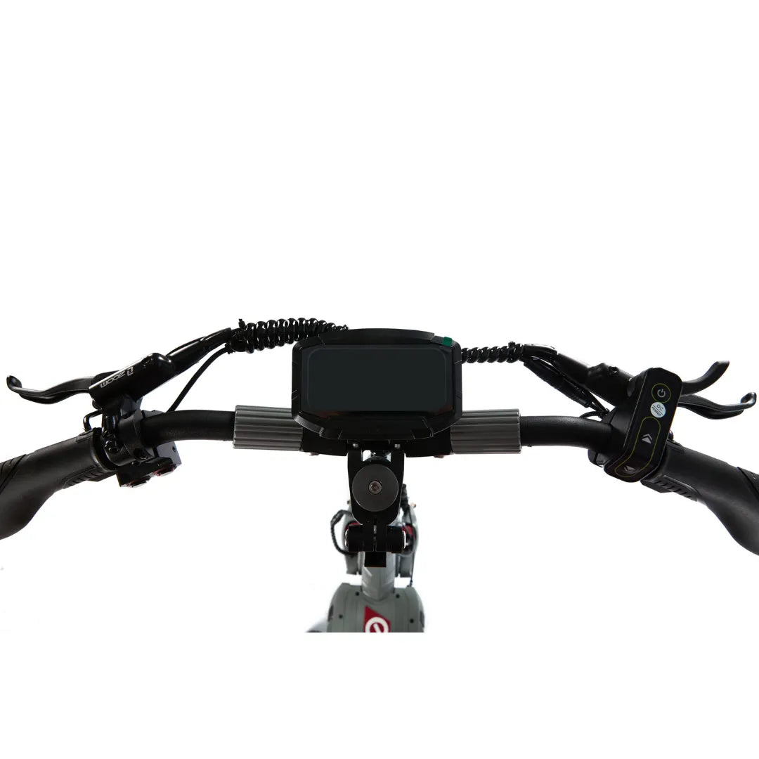Electric Scooter Eco Speed 10x V2 features a sleek handlebar design with a digital display for speed monitoring.