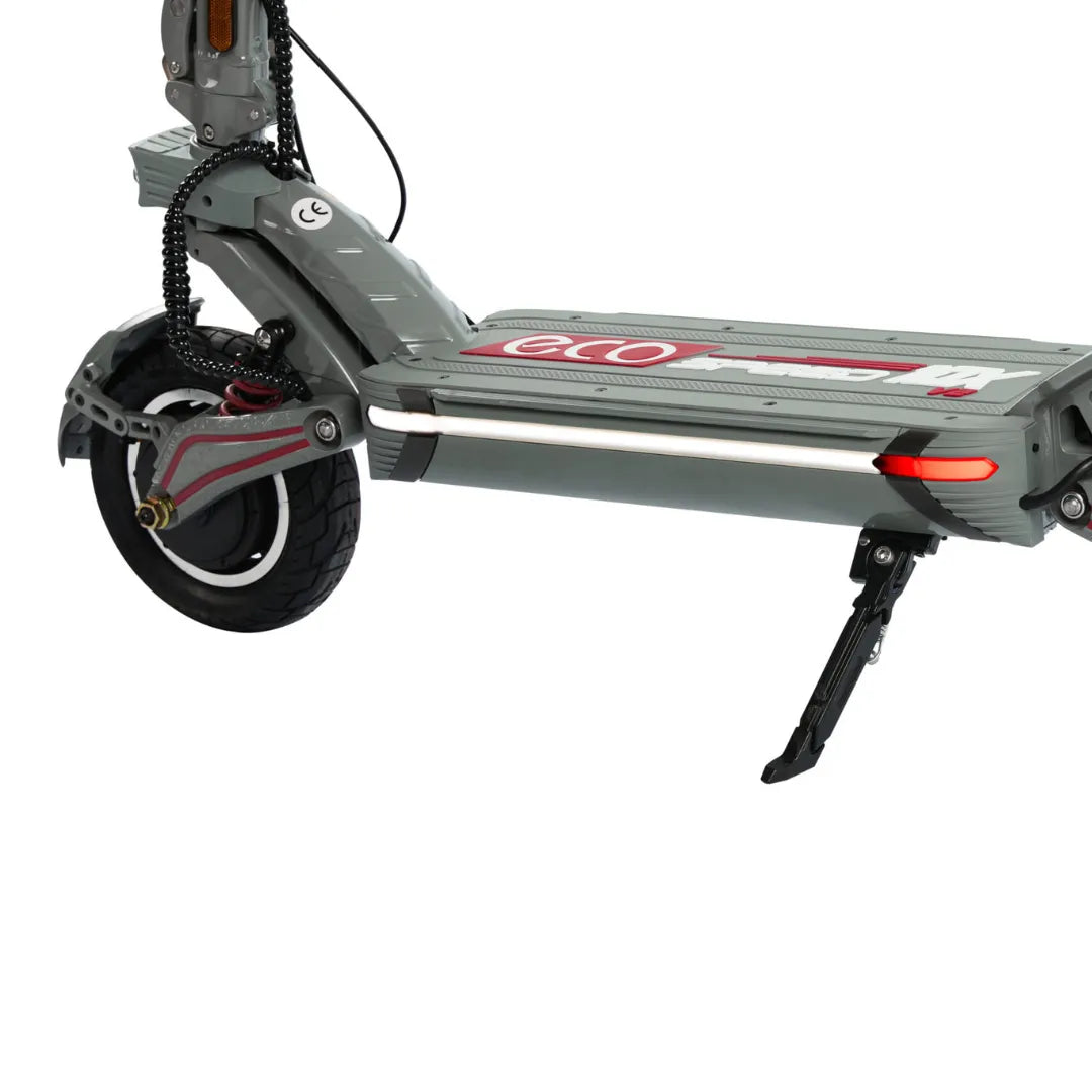 Electric scooter ECO Speed 10X V2 – side view, deck, and kickstand