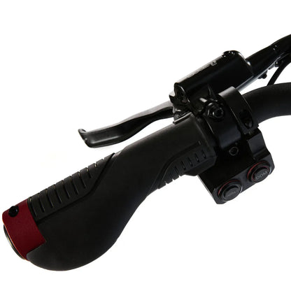Electric Scooter Eco Speed 10x V2 features a sleek handlebar grip, throttle lever, and control buttons.