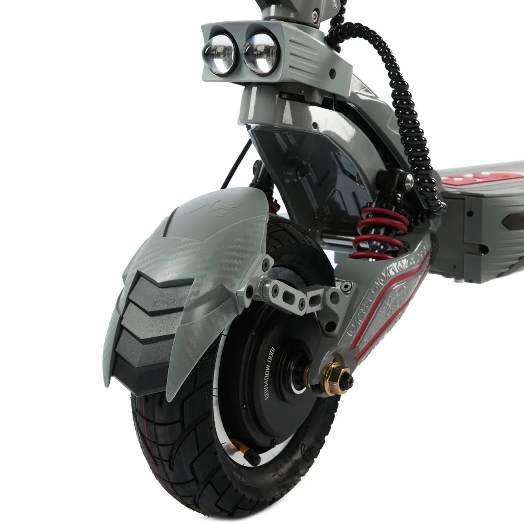 Electric Scooter Eco Speed 10x V2 features dual headlights, robust tires, and advanced suspension for smooth rides.