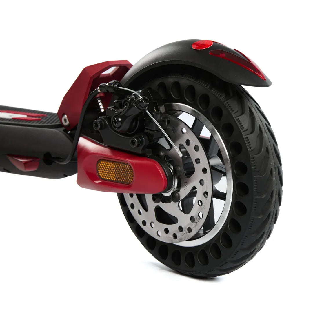 Electric scooter ECO Speed MINI – rear wheel and disc brake close-up