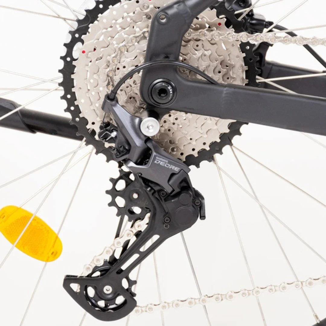 Mountain Electric Bike Econo Gams Mtb C5, features a detailed rear derailleur and cassette system.