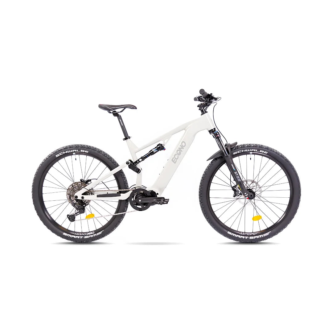 Electric bicycle Econo Pantera C6 120 – side view, white colour variant