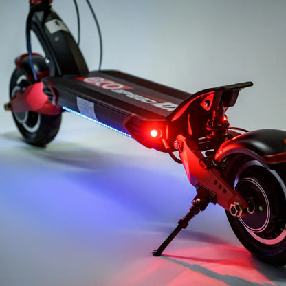 Electric Scooter Eco Speed 10x features a sleek design, LED lights, and sturdy construction for urban commuting.