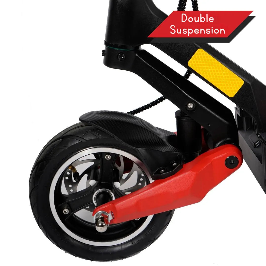 Electric scooter ECO Speed 9 – front wheel and suspension detail