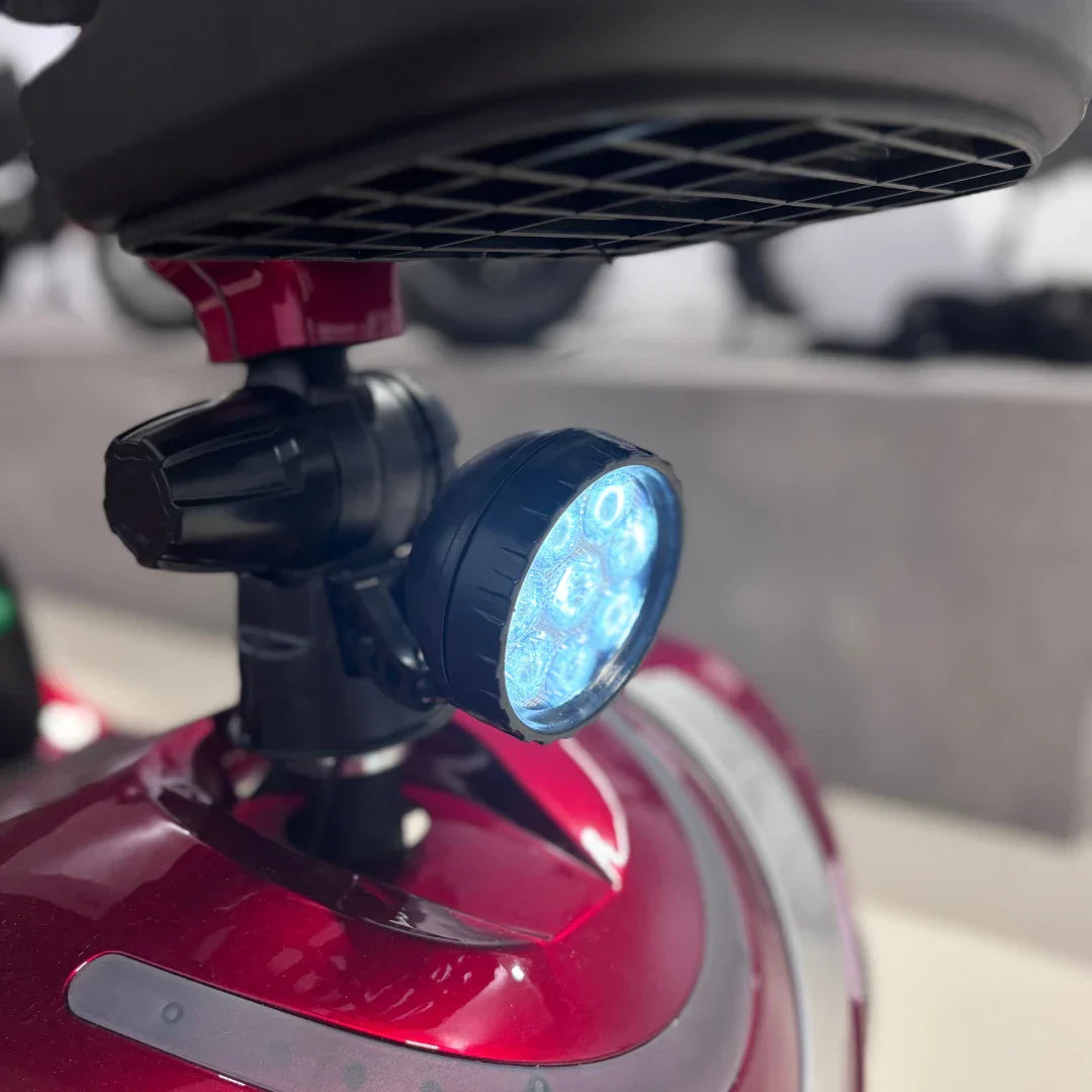 ECO Speed Senior – front LED headlight close-up