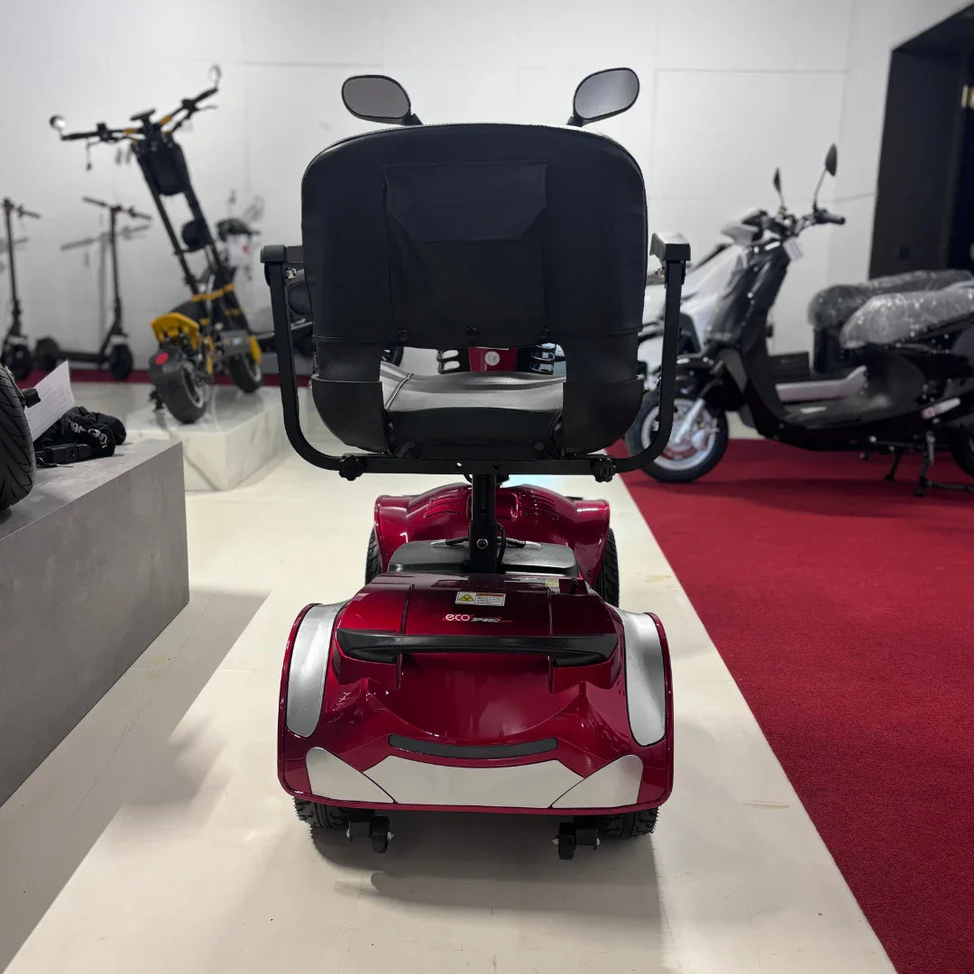 ECO Speed Senior – rear view, red colour, showroom setting