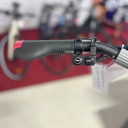 Electric Scooter Eco Speed 10x V2 features a sleek handlebar grip with two control buttons for easy access.