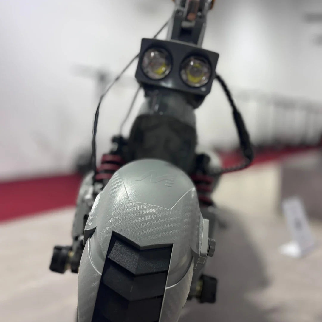 Electric Scooter Eco Speed 10x V2 features a sleek design, dual front lights, and robust tires.