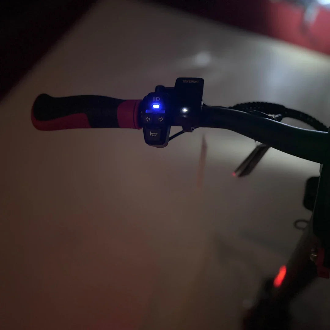 Electric scooter ECO Speed 9X – handlebar controls with blue light