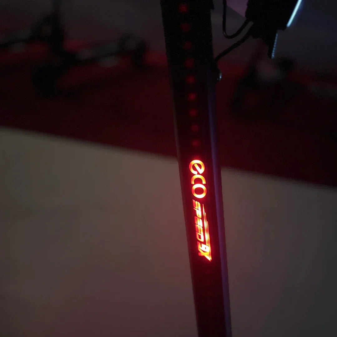 Electric scooter ECO Speed 9X – stem with illuminated red logo