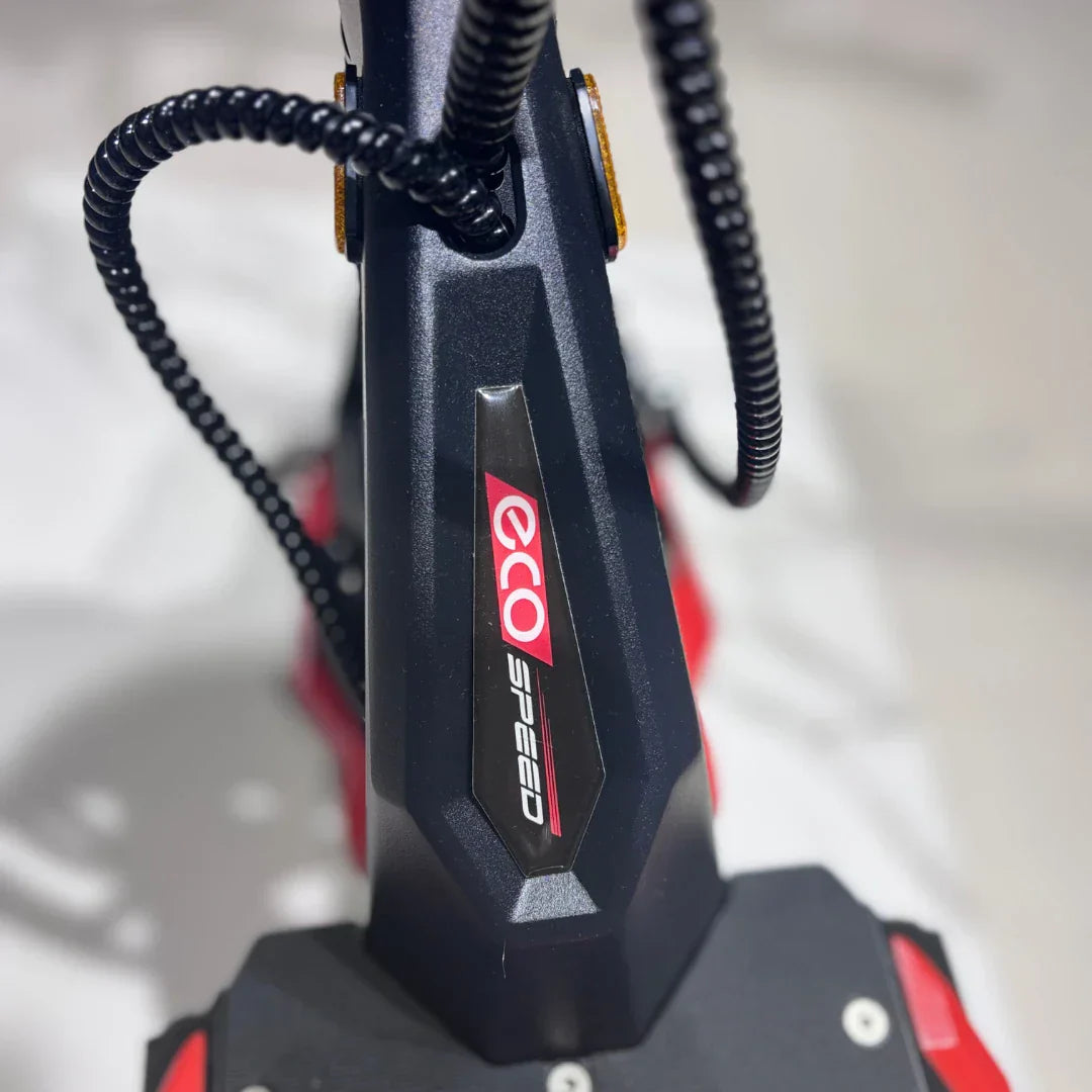 Electric scooter ECO Speed 9X – stem logo detail