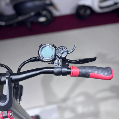 Electric Scooter Eco Speed 9, featuring a sleek handlebar with a digital display and ergonomic grip design.