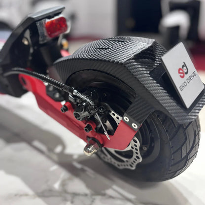 Electric Scooter Eco Speed 9 features a sleek design with a durable carbon fiber rear, robust tire, and brake system.