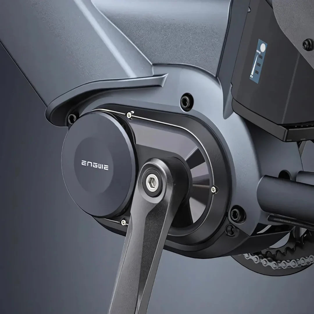 Electric bicycle Engwe LE20 – pedal and motor close-up