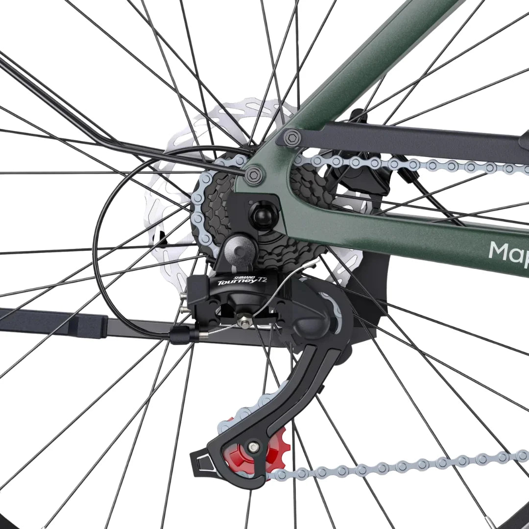 Electric bicycle Engwe MapFour N1 AIR – rear wheel derailleur and disc brake