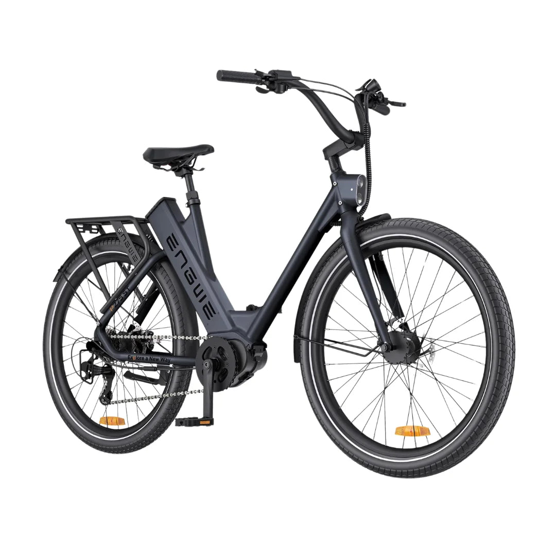 Electric bicycle Engwe P275 ST – dark grey colour variant, front three-quarter view