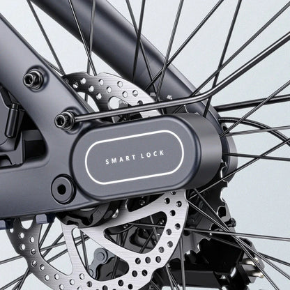 Electric Bike Engwe Mapfour N1 Pro features a Smart Lock mechanism and sturdy disc brake design for enhanced safety.