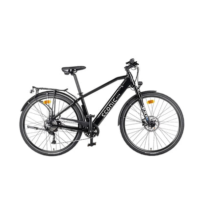 Electric Bike Econic One Smart Urban features a sleek black design, comfortable saddle, and robust tires for urban commuting.
