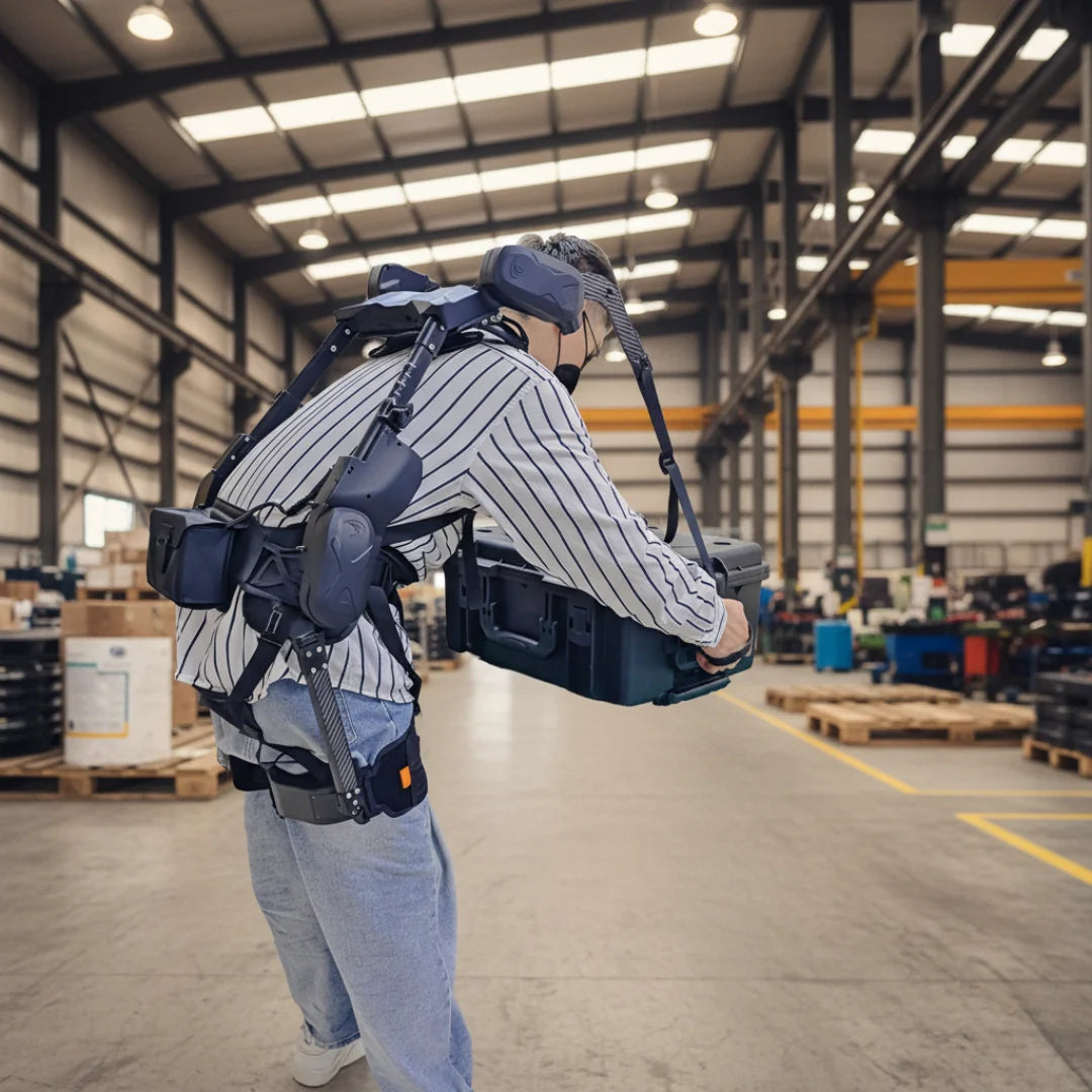 Exoskeleton VIGX ANT-WA1 – man carrying tool case