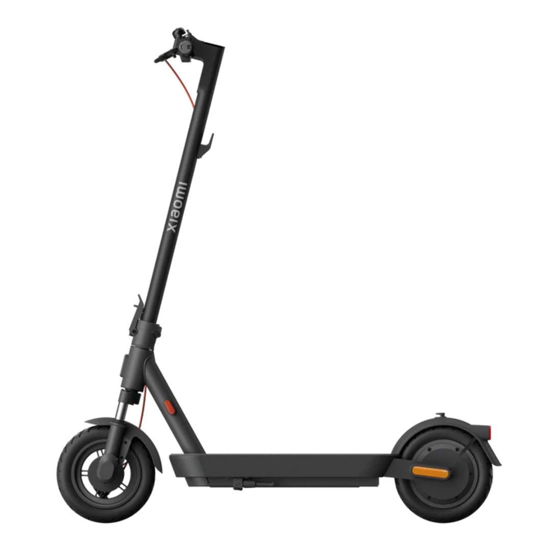 Electric Scooter Xiaomi 5, sleek black design, sturdy build, compact for easy storage and transport.