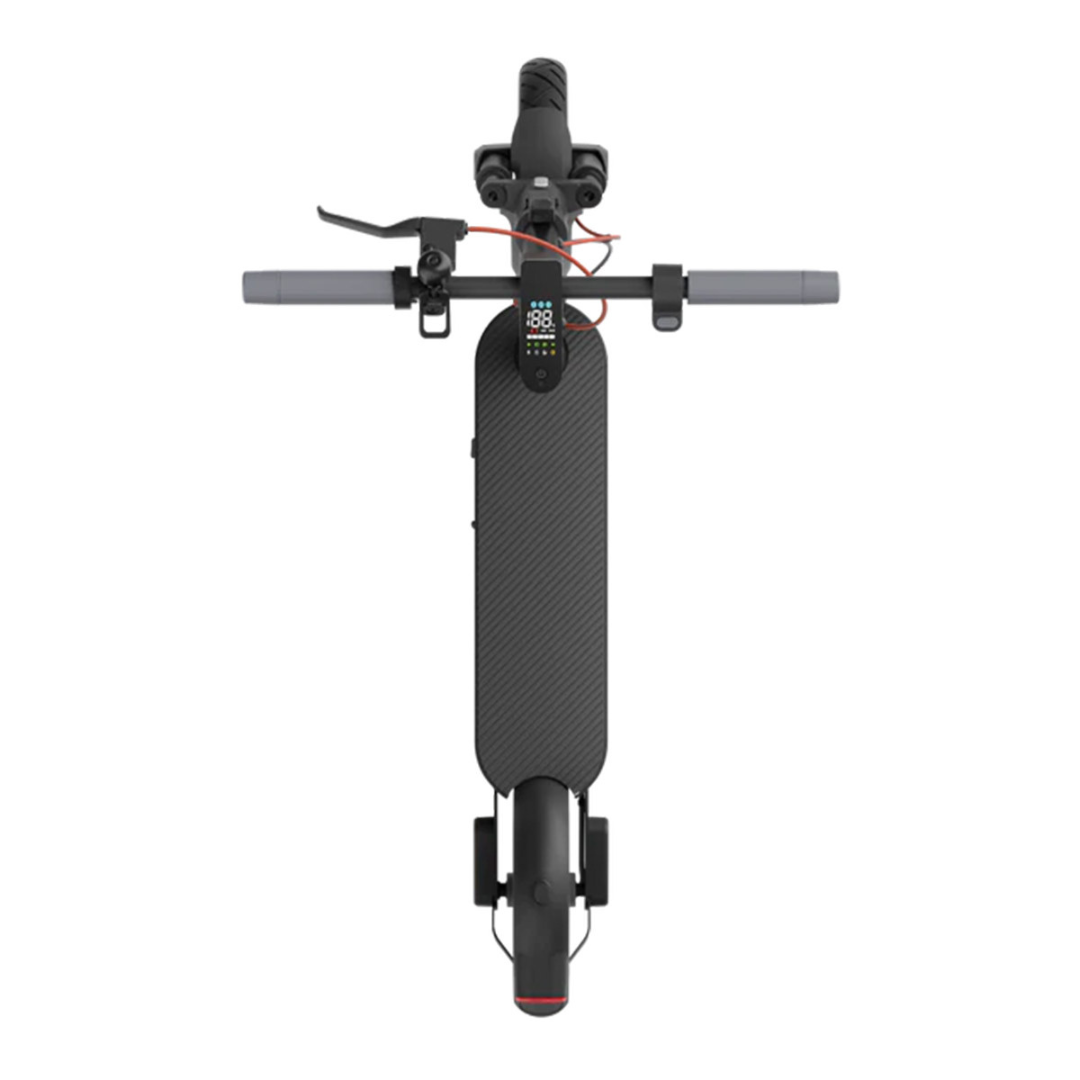 Alt text: Electric Scooter Xiaomi 5, featuring a sleek black design, digital display, and handlebars.