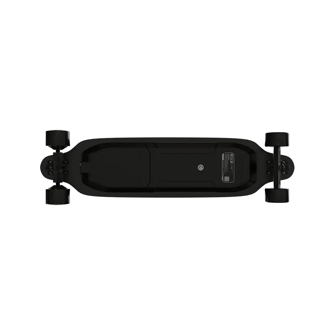 Electric Skateboard Dila Pro features a sleek black design with durable wheels and a compact body.