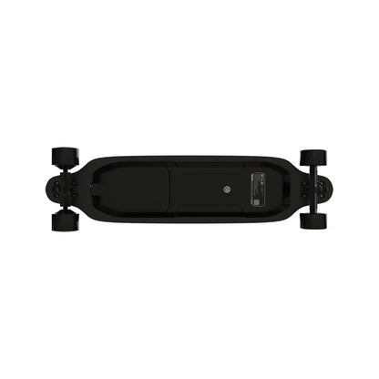 Electric Skateboard Dila Pro features a sleek black design with durable wheels and a compact body.