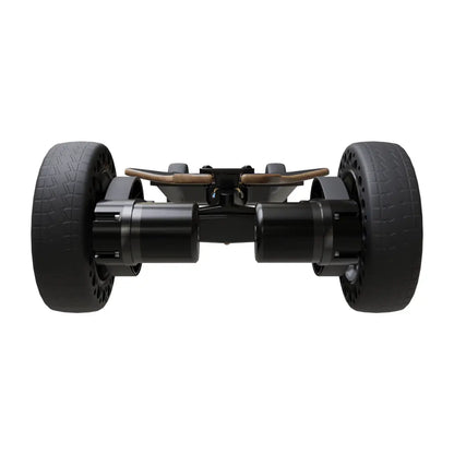 Electric Skateboard Dila Off features robust tires, dual motors, and a sleek wooden deck design.