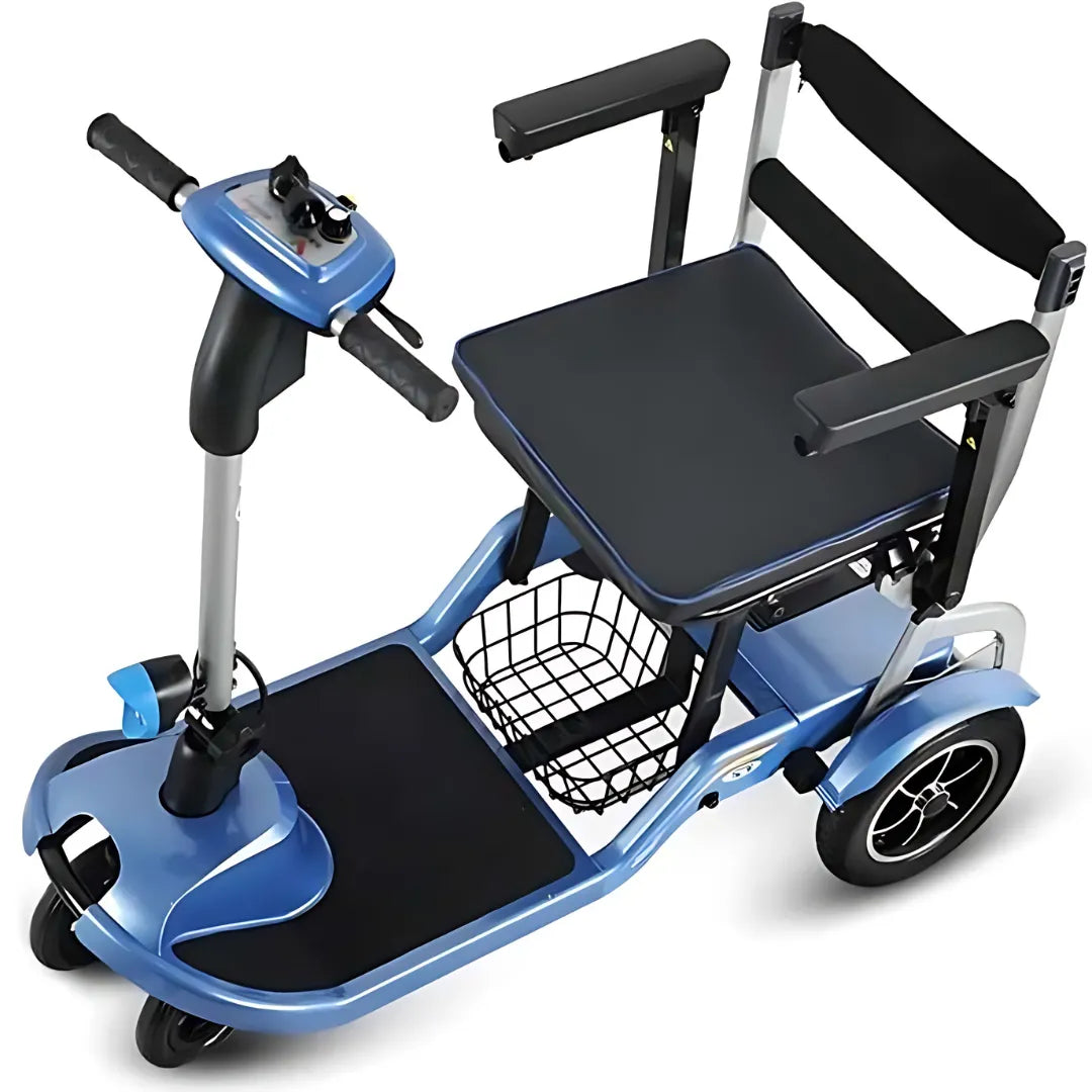 Electric Mobility Scooter Smartelektro F2, compact design with comfortable seat and storage basket.