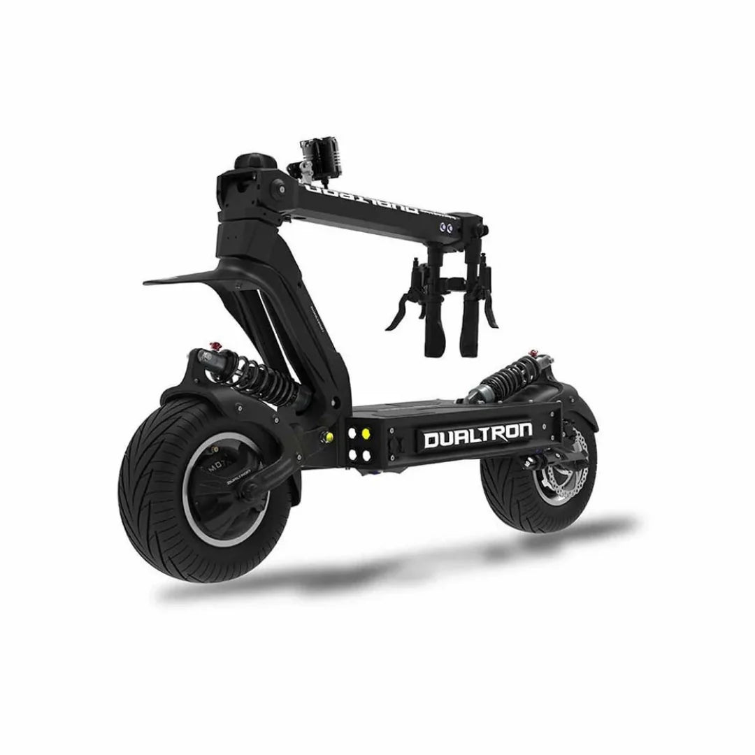 Electric scooter Dualtron X2 UPGRADE – folded rear three-quarter view