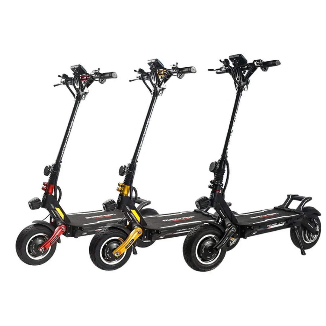 Electric scooter Dualtron NEW ACHILLEUS – three colour variants side-by-side
