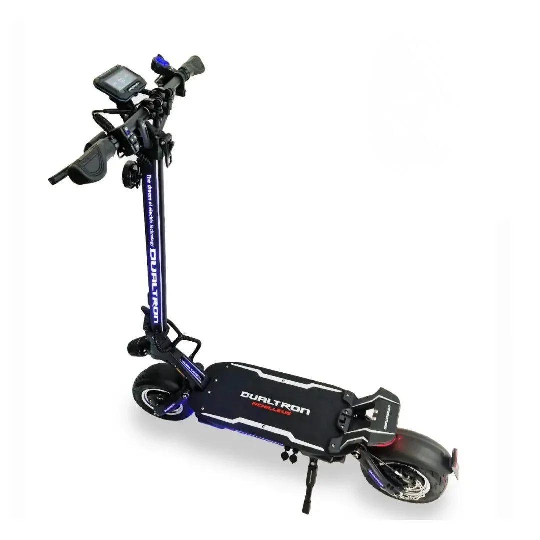 Electric scooter Dualtron NEW ACHILLEUS – top-down view, blue accent lighting