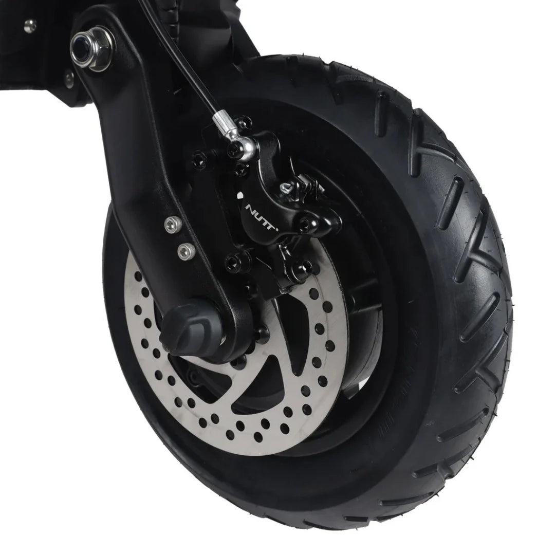 Electric scooter Dualtron Forever – front wheel, tire, and disc brake