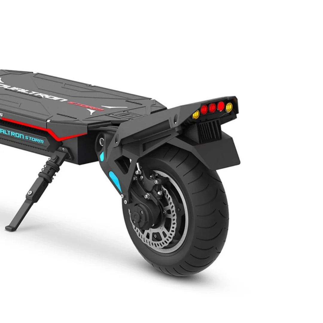 Electric scooter Dualtron Storm Limited – rear wheel and brake close-up