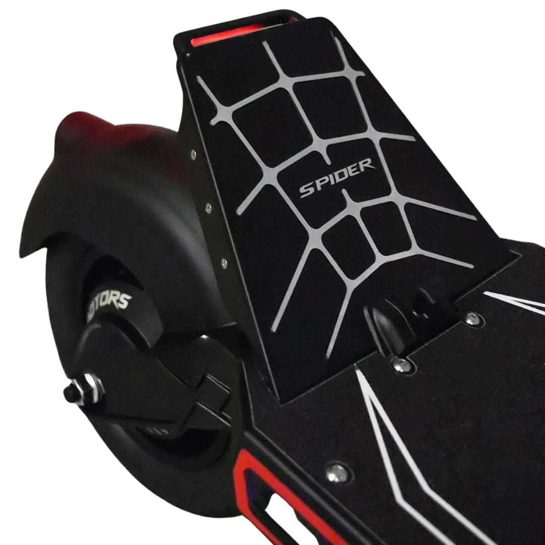Electric scooter Dualtron Spider 2 – rear deck with spider web pattern
